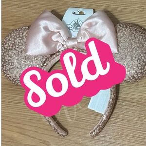 Disney Parks Minnie Ears Headband - Briar Rose Gold BNWT